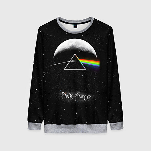 Женский свитшот PINK FLOYD LOGO ПИНК ФЛОЙД ЗВЕЗДЫ / 3D-Меланж – фото 1