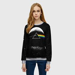 Свитшот женский PINK FLOYD LOGO ПИНК ФЛОЙД ЗВЕЗДЫ, цвет: 3D-меланж — фото 2