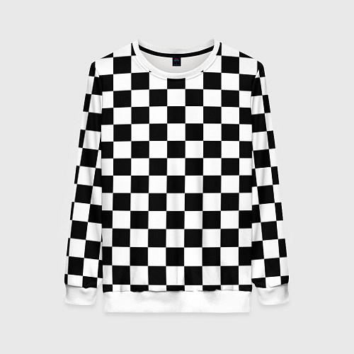 Женский свитшот Chess Squares Cubes / 3D-Белый – фото 1