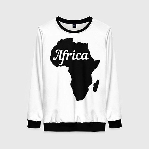 Женский свитшот Африка черно-белая двусторонняя / 3D-Черный – фото 1