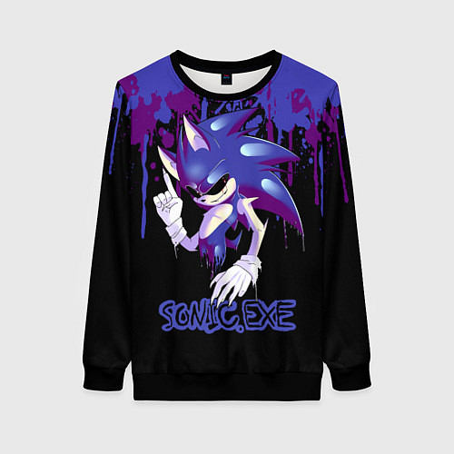Женский свитшот Sonic Exe - Dark Sonic / 3D-Черный – фото 1
