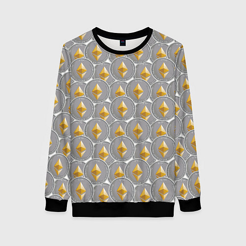 Женский свитшот Ethereum Эфириум / 3D-Черный – фото 1