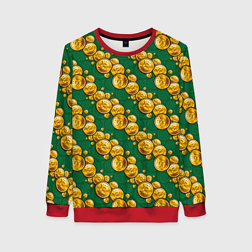 Женский свитшот Биткоины Криптовалюта / 3D-Красный – фото 1