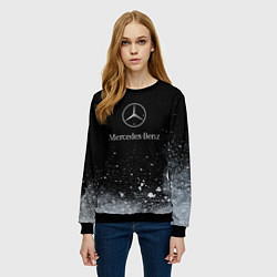 Свитшот женский Mercedes-Benz распылитель, цвет: 3D-черный — фото 2