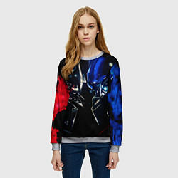 Свитшот женский Тансформеры Оптимус и Мегатрон 2022, цвет: 3D-меланж — фото 2