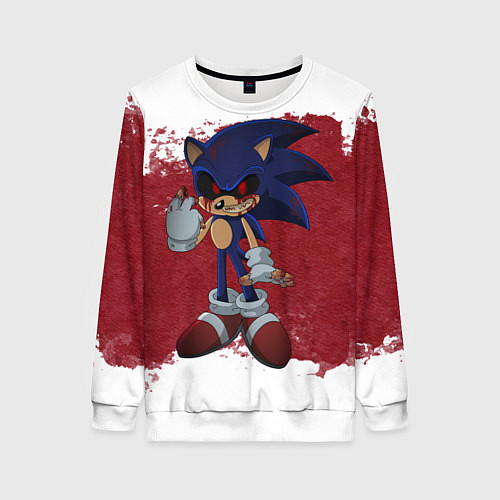 Женский свитшот Sonic Exe! / 3D-Белый – фото 1