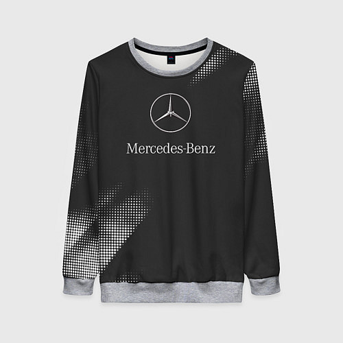 Женский свитшот Mercedes-Benz Мерс / 3D-Меланж – фото 1