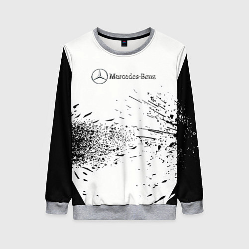 Женский свитшот Mercedes-Benz - Брызги / 3D-Меланж – фото 1