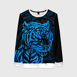 Женский свитшот Голубой тигр Blue