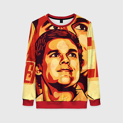 Женский свитшот Декстер Арт / 3D-Красный – фото 1