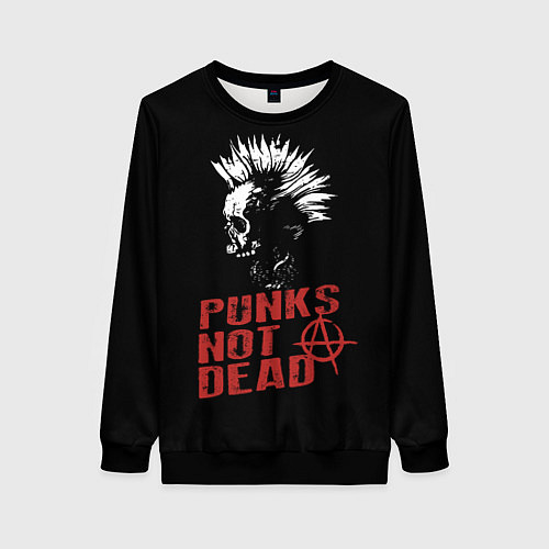 Женский свитшот Punks Not Dead / 3D-Черный – фото 1