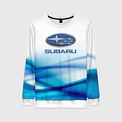 Свитшот женский Subaru Спорт текстура, цвет: 3D-белый