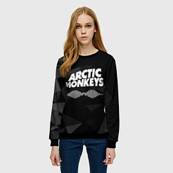 Свитшот женский Arctic Monkeys Серая Геометрия, цвет: 3D-черный — фото 2