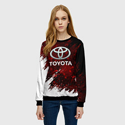 Свитшот женский Toyota Вектор, цвет: 3D-черный — фото 2