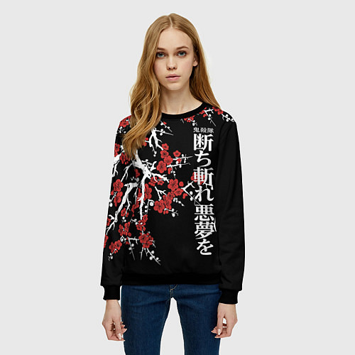Женский свитшот Корпус бойни демонов / 3D-Черный – фото 3
