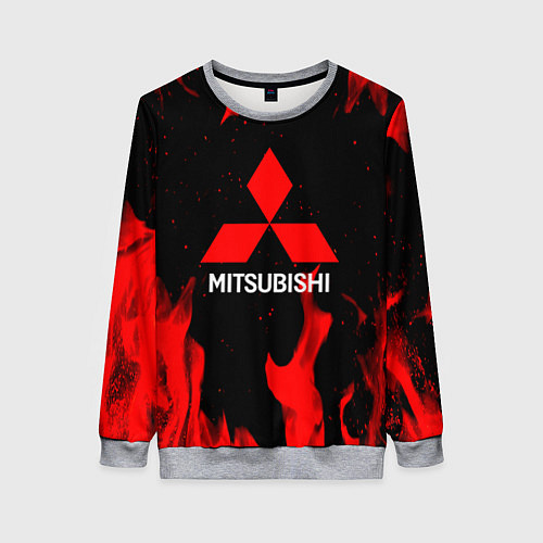 Женский свитшот Mitsubishi Red Fire / 3D-Меланж – фото 1