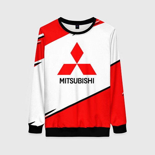 Женский свитшот Mitsubishi Logo Geometry / 3D-Черный – фото 1