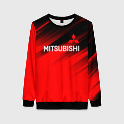 Свитшот женский Mitsubishi - Red Sport, цвет: 3D-черный