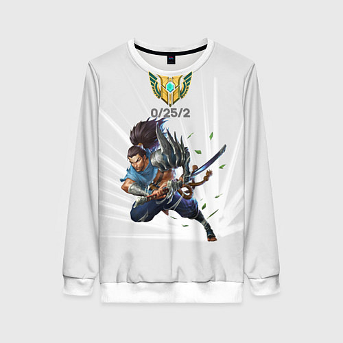 Женский свитшот Yasuo Meme / 3D-Белый – фото 1