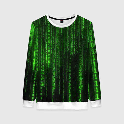 Женский свитшот Бегущий по коду / 3D-Белый – фото 1