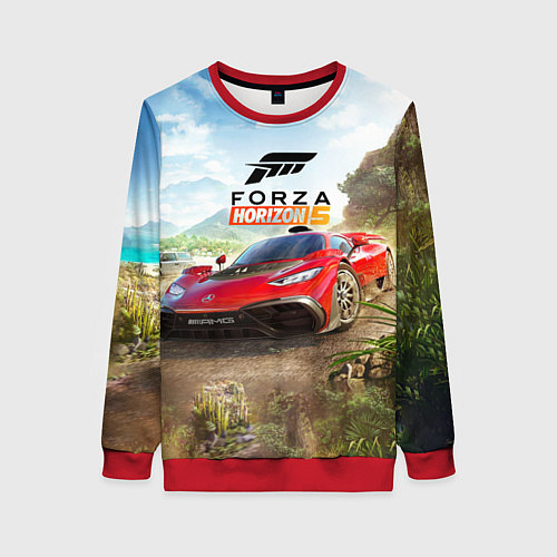 Женский свитшот Forza Horizon 5 AMG / 3D-Красный – фото 1