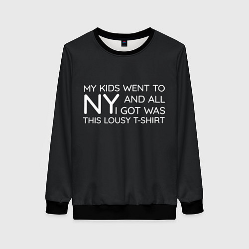 Женский свитшот New York T-Shirt / 3D-Черный – фото 1