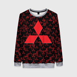 Свитшот женский MITSUBISHI BIG LOGO PATTERN, цвет: 3D-меланж