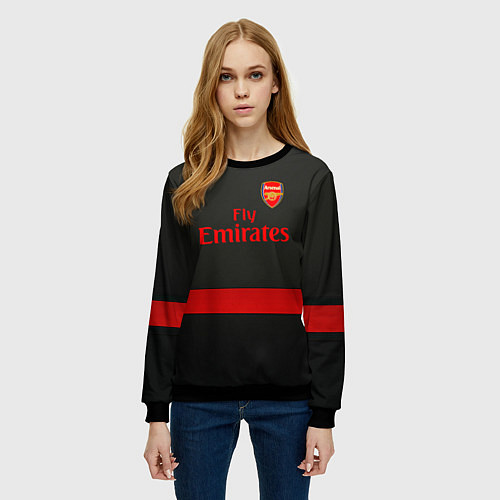 Женский свитшот Arsenal fc / 3D-Черный – фото 3