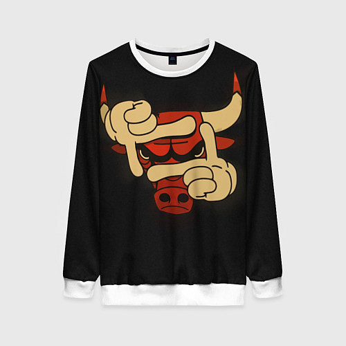 Женский свитшот Сhicago bulls / 3D-Белый – фото 1
