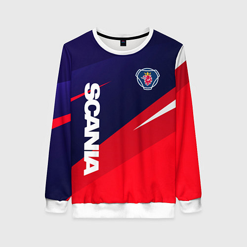 Женский свитшот Scania Скания / 3D-Белый – фото 1