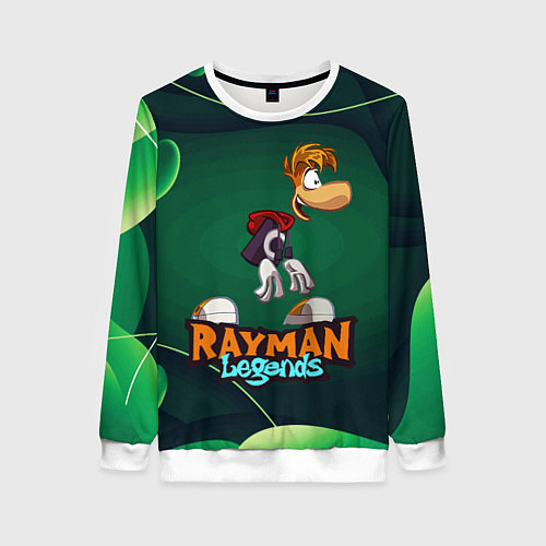 Женский свитшот Rayman Legends Green / 3D-Белый – фото 1