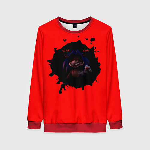 Женский свитшот Sonic Sonic exe / 3D-Красный – фото 1