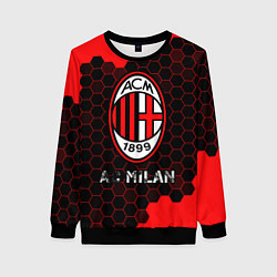 Свитшот женский МИЛАН AC Milan Соты, цвет: 3D-черный