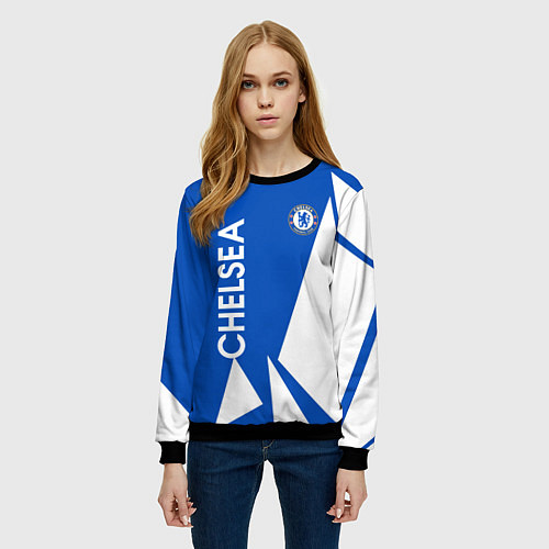 Женский свитшот Челси спорт / 3D-Черный – фото 3