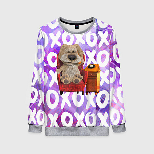 Женский свитшот Бен Собака / 3D-Меланж – фото 1