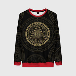 Женский свитшот Всевидящее око Лучезарная дельта