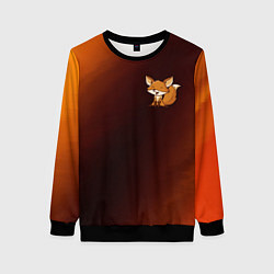 Свитшот женский ЛИСИЧКА Абстракция, цвет: 3D-черный