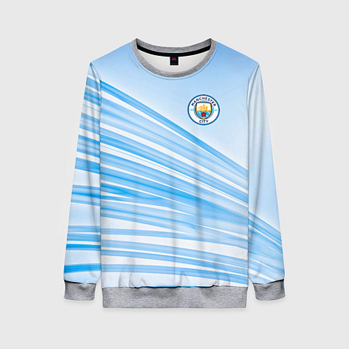 Женский свитшот MANCHESTER CITY Манчестер Сити / 3D-Меланж – фото 1