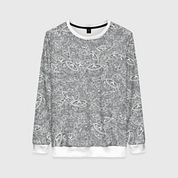 Свитшот женский TOYOTA PATTERN LOGO, цвет: 3D-белый