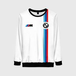 Свитшот женский БМВ 3 STRIPE BMW WHITE, цвет: 3D-черный