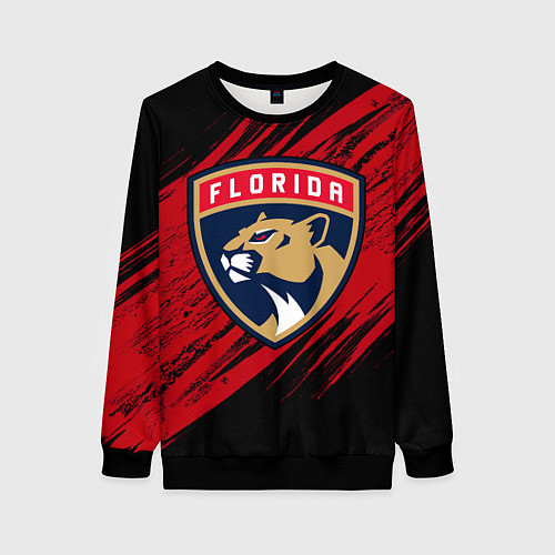 Женский свитшот Florida Panthers, Флорида Пантерз, NHL / 3D-Черный – фото 1