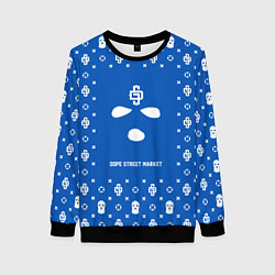 Женский свитшот Узор Blue Phantom Ski Mask Dope Street Market