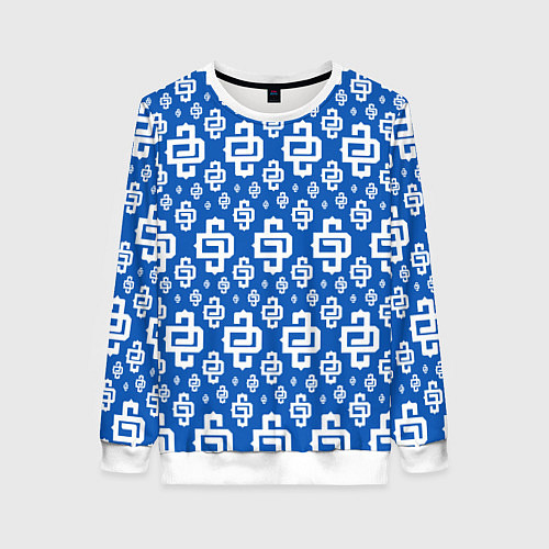 Женский свитшот Blue Pattern Dope Camo Dope Street Market / 3D-Белый – фото 1