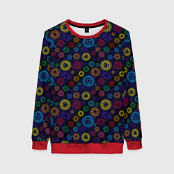 Свитшот женский Чакры медитация, цвет: 3D-красный