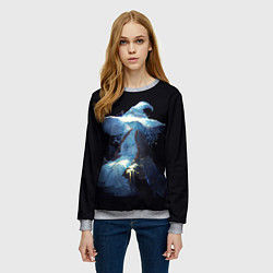 Свитшот женский Ранна с волками Elden Ring, цвет: 3D-меланж — фото 2