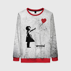 Свитшот женский Бэнкси Всегда есть надежда There is Always Hope Ba, цвет: 3D-красный