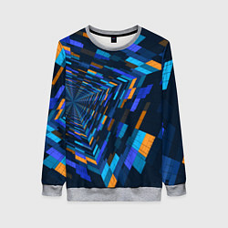 Свитшот женский Geometric pattern Fashion Vanguard, цвет: 3D-меланж