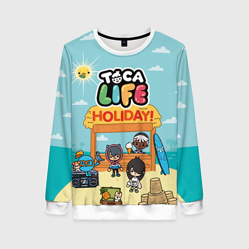 Женский свитшот Toca Life Holiday! / 3D-Белый – фото 1