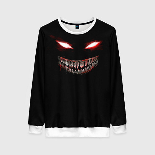 Женский свитшот Красноглазый демон Dead Inside / 3D-Белый – фото 1
