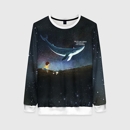 Женский свитшот Твоя жизнь это не проблема, которую нужно решить, / 3D-Белый – фото 1